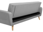 Sofa Bed FLORLI Fabric Light Grey 3 Seater