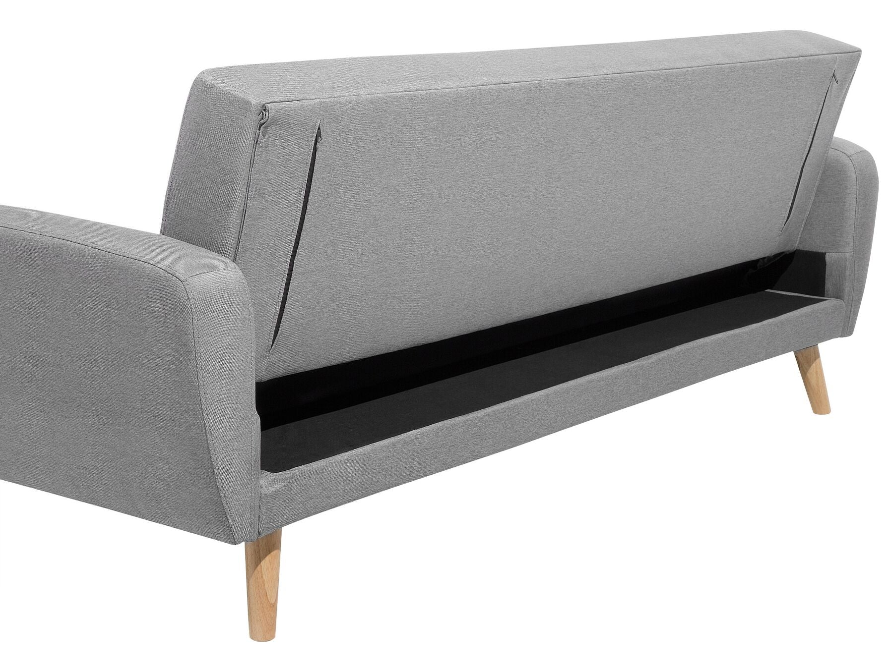 Sofa Bed FLORLI Fabric Light Grey 3 Seater