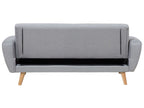 Sofa Bed FLORLI Fabric Light Grey 3 Seater