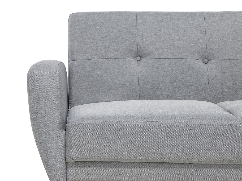 Sofa Bed FLORLI Fabric Light Grey 3 Seater