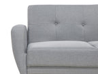 Sofa Bed FLORLI Fabric Light Grey 3 Seater
