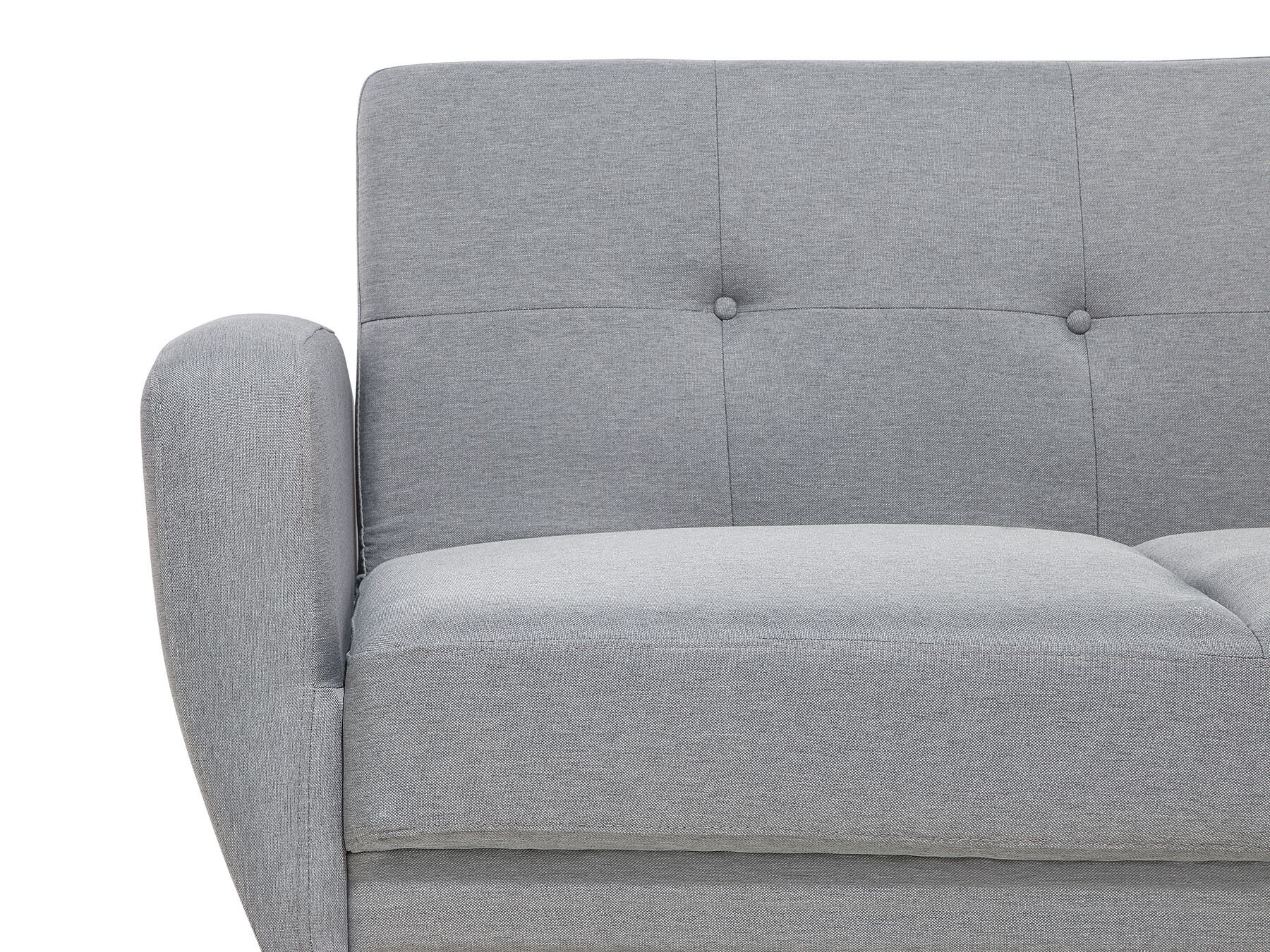 Sofa Bed FLORLI Fabric Light Grey 3 Seater