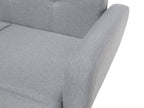 Sofa Bed FLORLI Fabric Light Grey 3 Seater