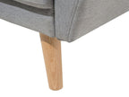 Sofa Bed FLORLI Fabric Light Grey 3 Seater