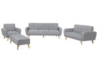 2 Seater Fabric Sofa Bed Grey FLORLI