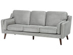 3 Seater Velvet Sofa Light Grey LOKKA