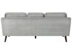 3 Seater Velvet Sofa Light Grey LOKKA