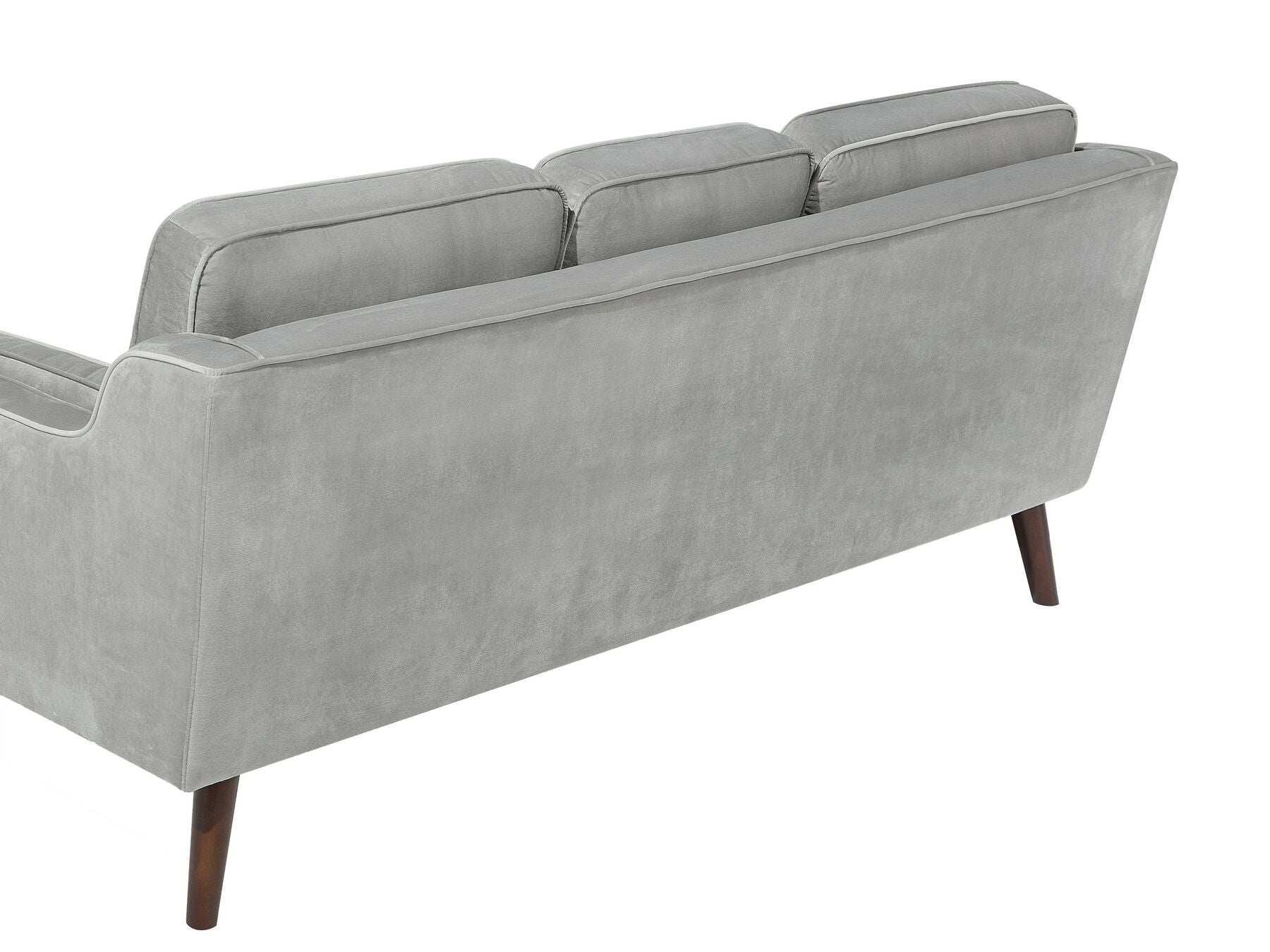 3 Seater Velvet Sofa Light Grey LOKKA
