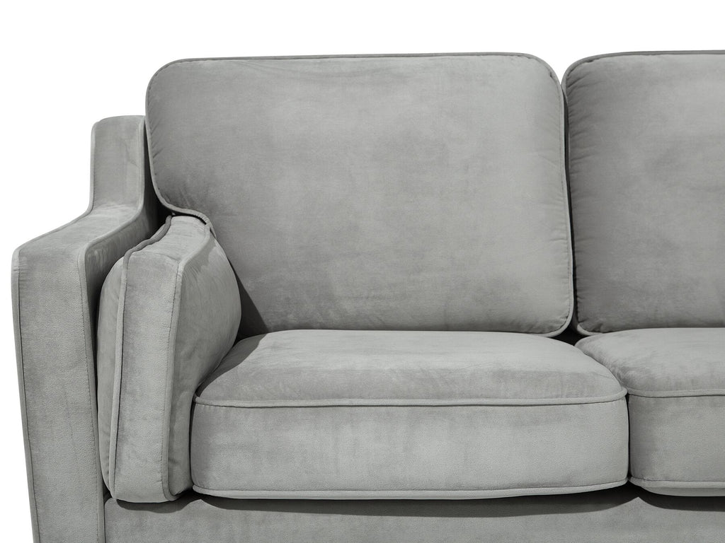 3 Seater Velvet Sofa Light Grey LOKKA