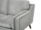 3 Seater Velvet Sofa Light Grey LOKKA