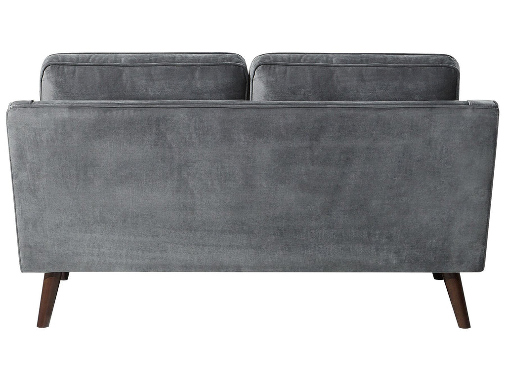 2 Seater Velvet Sofa Grey LOKKA