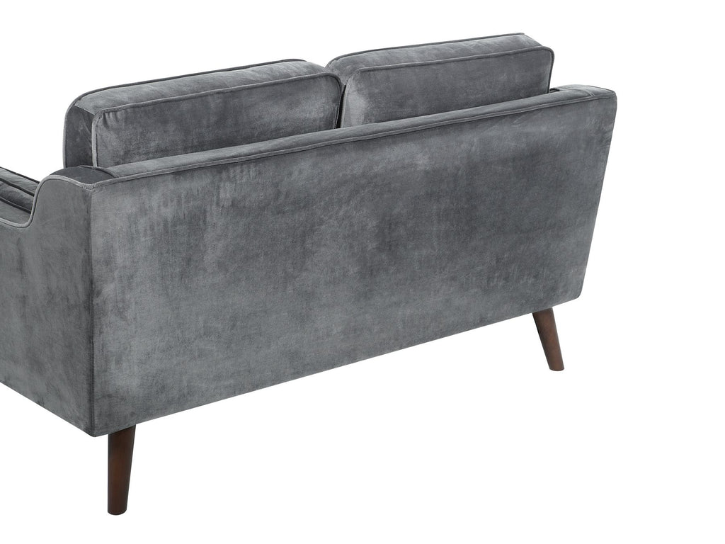 2 Seater Velvet Sofa Grey LOKKA