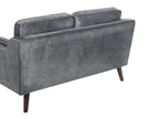 2 Seater Velvet Sofa Grey LOKKA