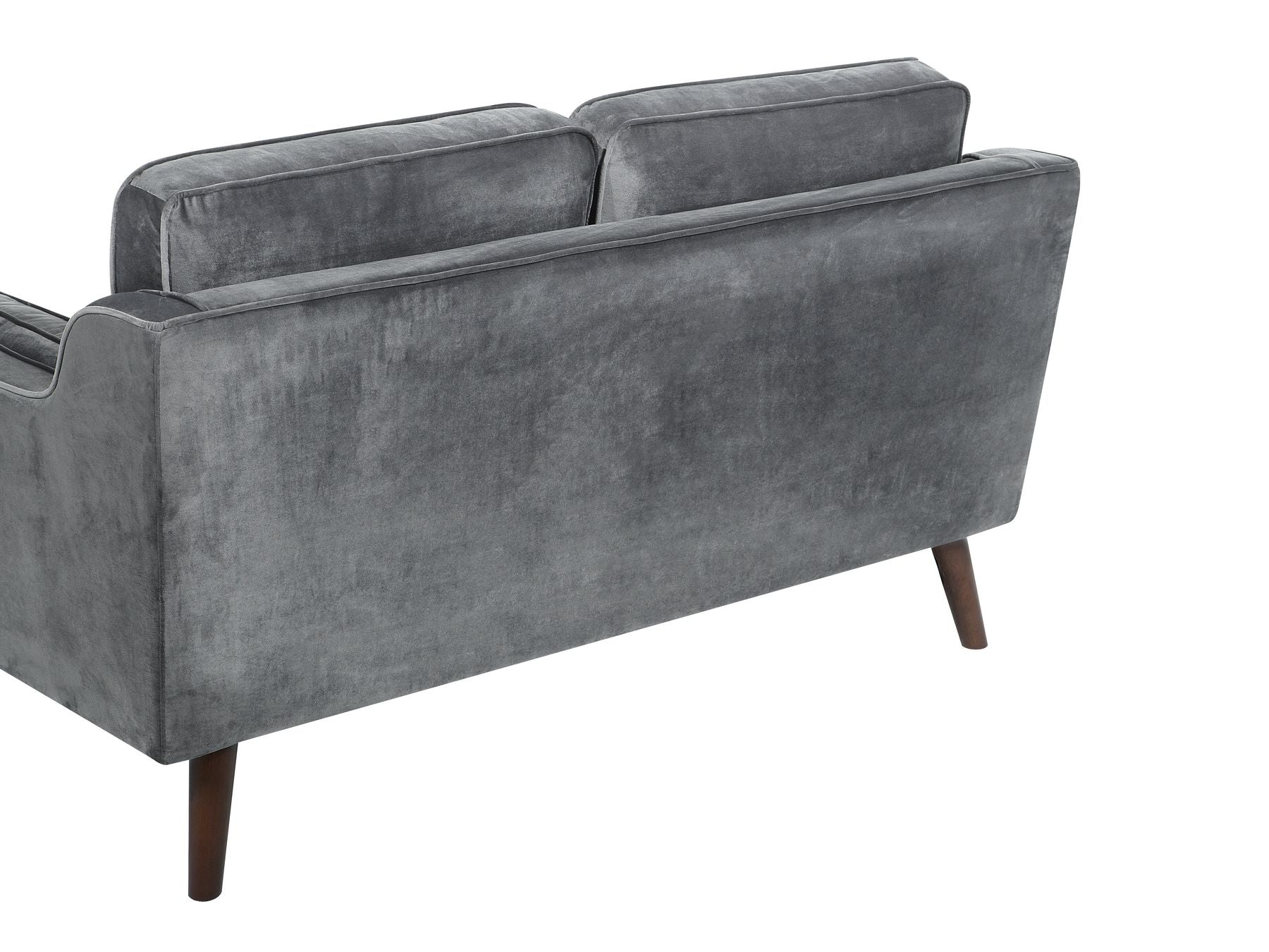2 Seater Velvet Sofa Grey LOKKA