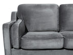 2 Seater Velvet Sofa Grey LOKKA