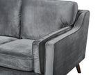 2 Seater Velvet Sofa Grey LOKKA