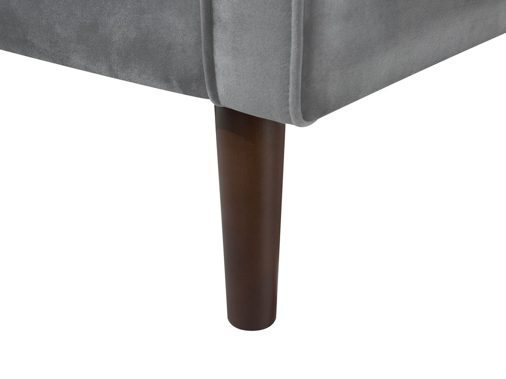 2 Seater Velvet Sofa Grey LOKKA