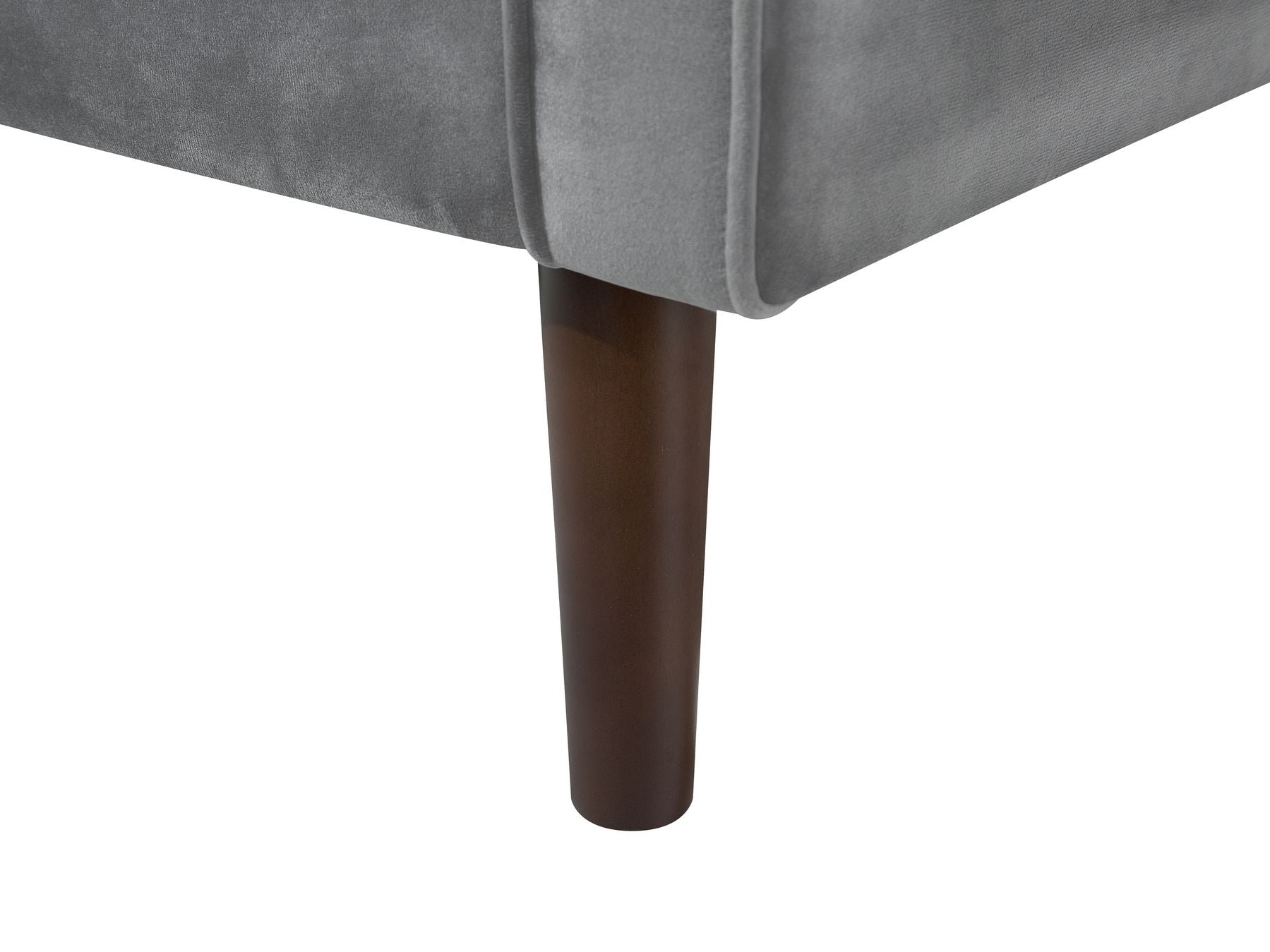 2 Seater Velvet Sofa Grey LOKKA
