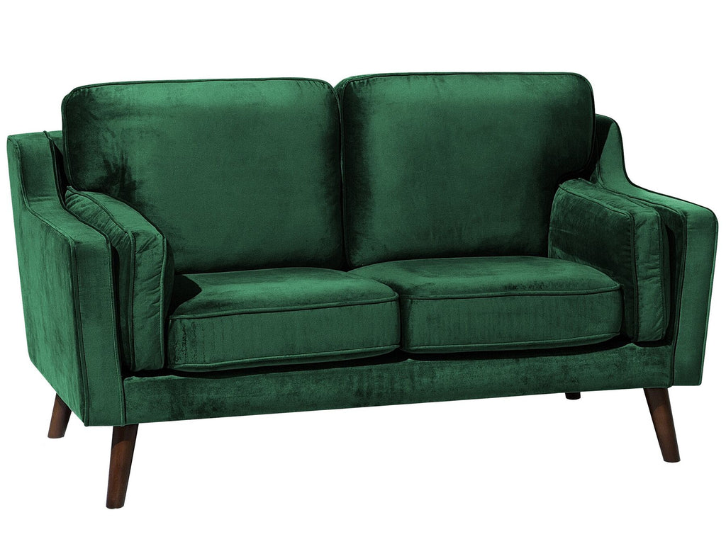 2 Seater Velvet Sofa Green LOKKA