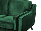 2 Seater Velvet Sofa Green LOKKA