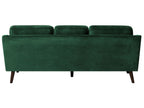 3 Seater Velvet Sofa Green LOKKA