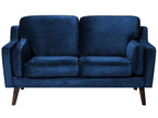 2 Seater Velvet Sofa Navy Blue LOKKA