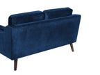 2 Seater Velvet Sofa Navy Blue LOKKA