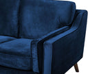 2 Seater Velvet Sofa Navy Blue LOKKA
