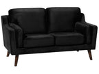 2 Seater Velvet Sofa Black LOKKA