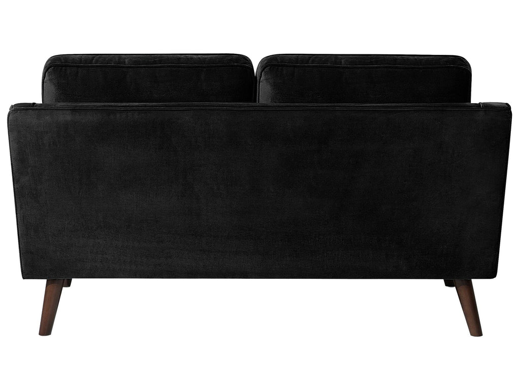 2 Seater Velvet Sofa Black LOKKA