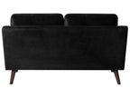 2 Seater Velvet Sofa Black LOKKA
