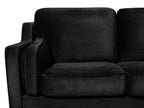 2 Seater Velvet Sofa Black LOKKA