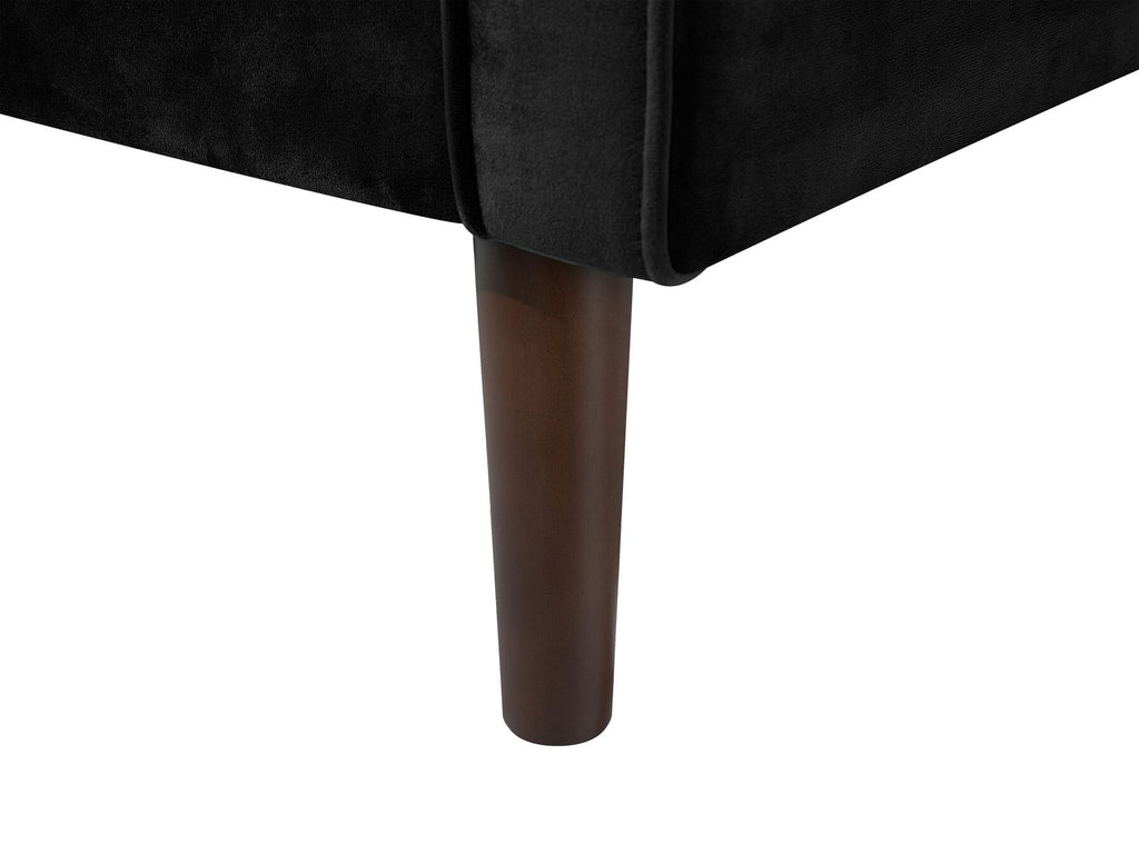 2 Seater Velvet Sofa Black LOKKA