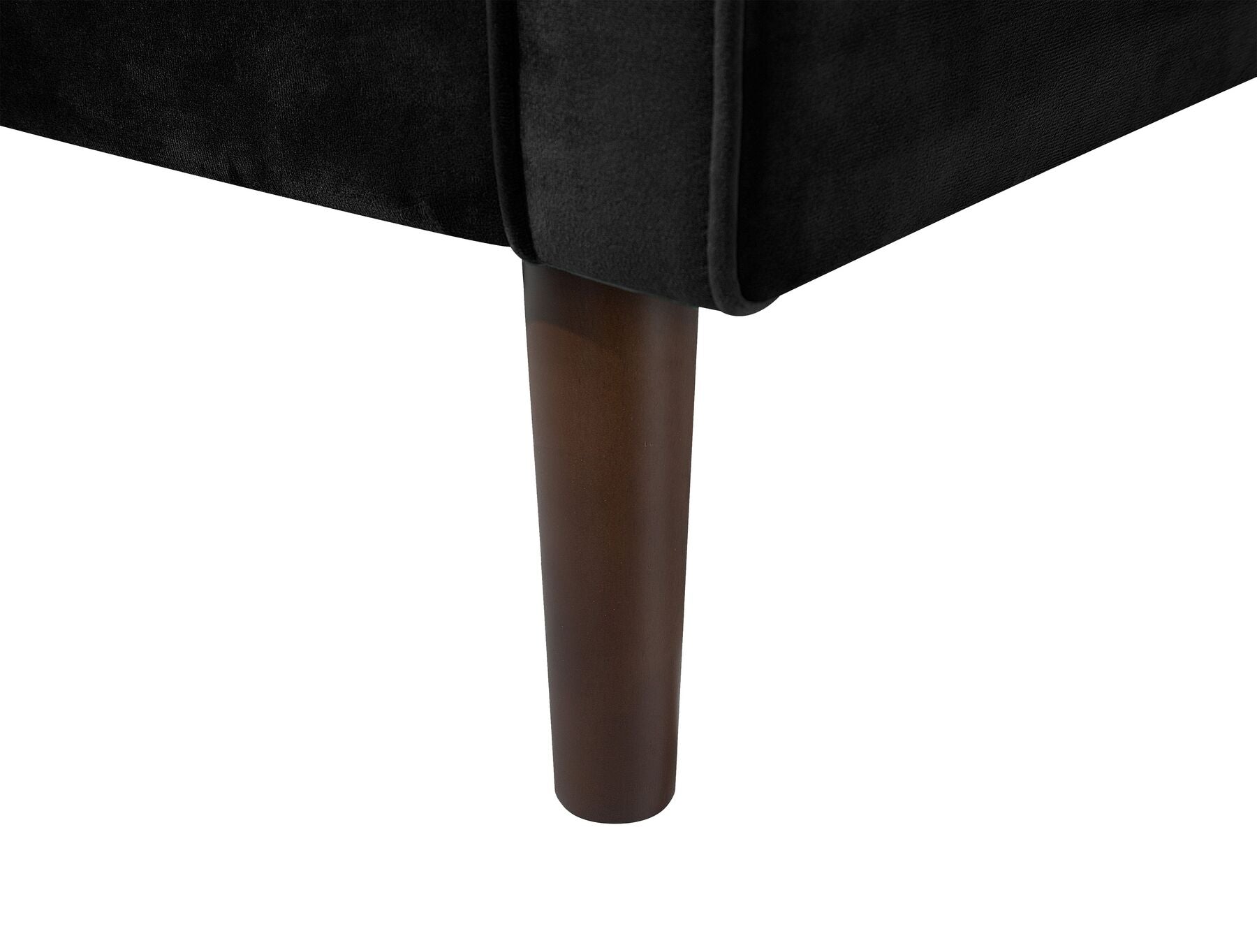 2 Seater Velvet Sofa Black LOKKA
