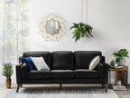 3 Seater Velvet Sofa Black LOKKA