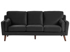 3 Seater Velvet Sofa Black LOKKA