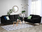 2 Seater Velvet Sofa Black LOKKA