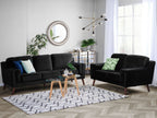 2 Seater Velvet Sofa Black LOKKA