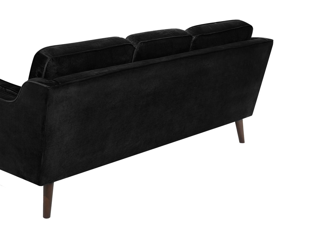 3 Seater Velvet Sofa Black LOKKA
