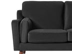 3 Seater Velvet Sofa Black LOKKA