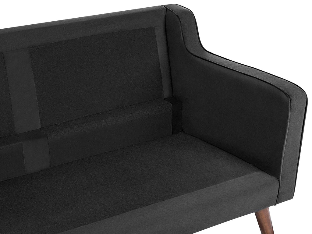 3 Seater Velvet Sofa Black LOKKA