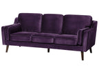 3 Seater Velvet Sofa Purple LOKKA