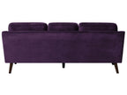 3 Seater Velvet Sofa Purple LOKKA