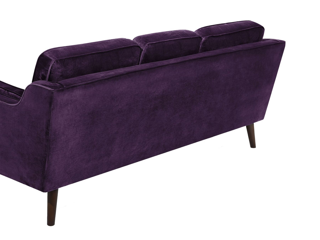 3 Seater Velvet Sofa Purple LOKKA