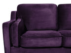 3 Seater Velvet Sofa Purple LOKKA