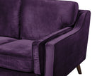 3 Seater Velvet Sofa Purple LOKKA