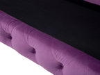 3 Seater Velvet Fabric Sofa Purple SOTRA
