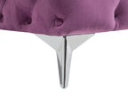 3 Seater Velvet Fabric Sofa Purple SOTRA