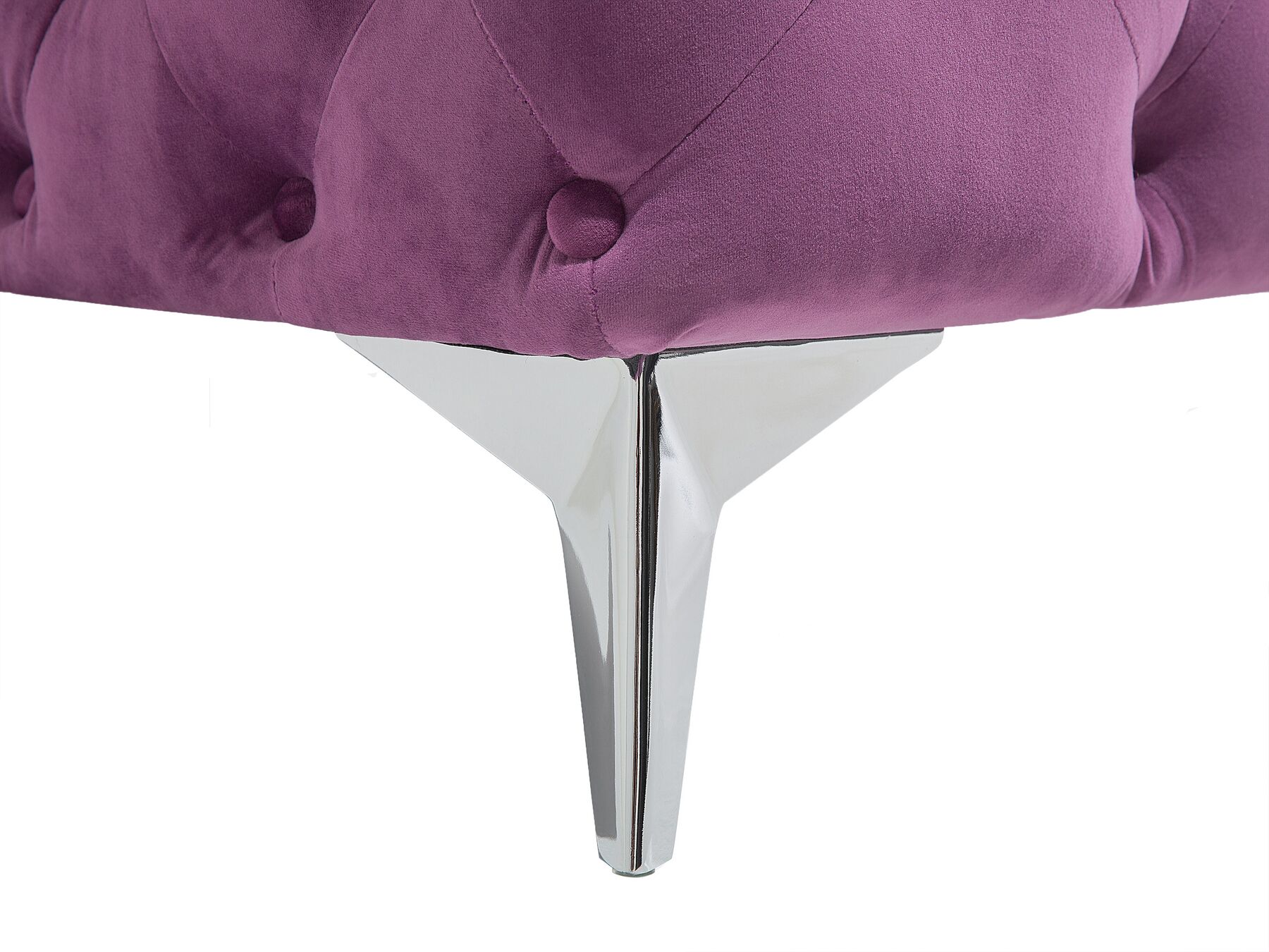 3 Seater Velvet Fabric Sofa Purple SOTRA