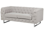 2 Seater Fabric Sofa Beige VISSLAND